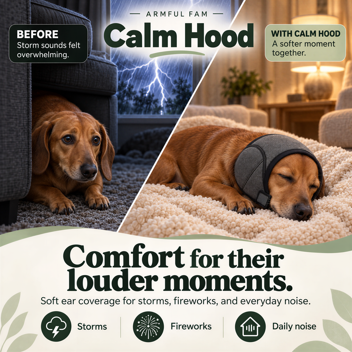 Armful Calm Hood — Soft Ear Wrap for Loud Moments